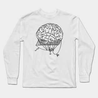 Anatomical brain hot air balloon Long Sleeve T-Shirt